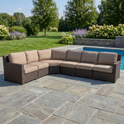 St. Kitts 6 Piece Mirage Latte Sectional Group - The Great Escape