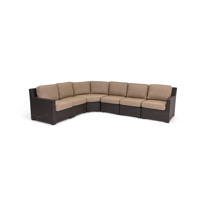 St. Kitts 6 Piece Mirage Latte Sectional Group - The Great Escape