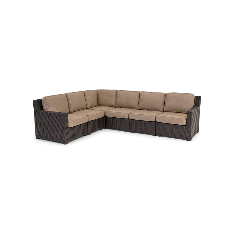 St. Kitts 6 Piece Mirage Latte Sectional Group - The Great Escape