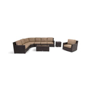 St. Kitts 9 Piece Mirage Latte Sectional Chat Group - The Great Escape