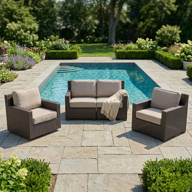 St. Kitts 3 Piece Lifeguard Ostrich Loveseat Group - The Great Escape