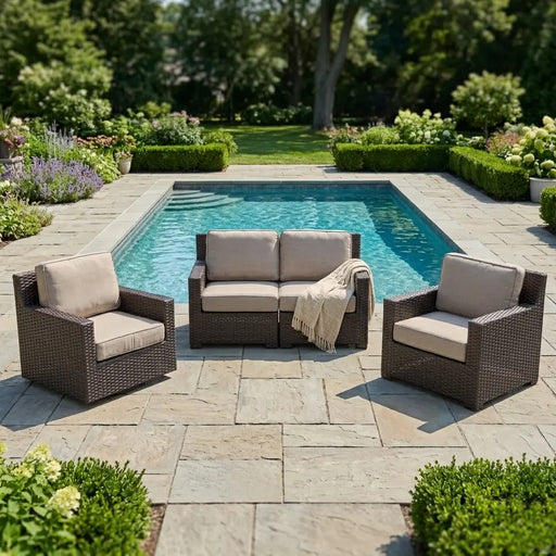 St. Kitts 3 Piece Lifeguard Ostrich Loveseat Group - The Great Escape