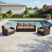 St. Kitts 3 Piece Lifeguard Ostrich Sofa Group - The Great Escape
