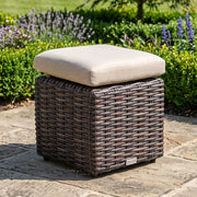 St. Kitts Cushioned Cube Ottoman - Lifeguard Ostrich - The Great Escape