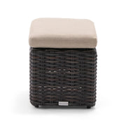 St. Kitts Cushioned Cube Ottoman - Lifeguard Ostrich - The Great Escape