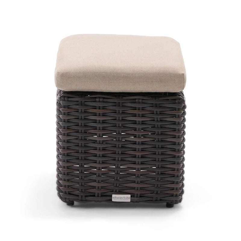 St. Kitts Cushioned Cube Ottoman - Lifeguard Ostrich - The Great Escape