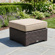 St. Kitts 26" Square Cushioned Ottoman - Mirage Latte - The Great Escape