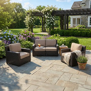 St. Kitts 3 Piece Mirage Latte Loveseat Group - The Great Escape