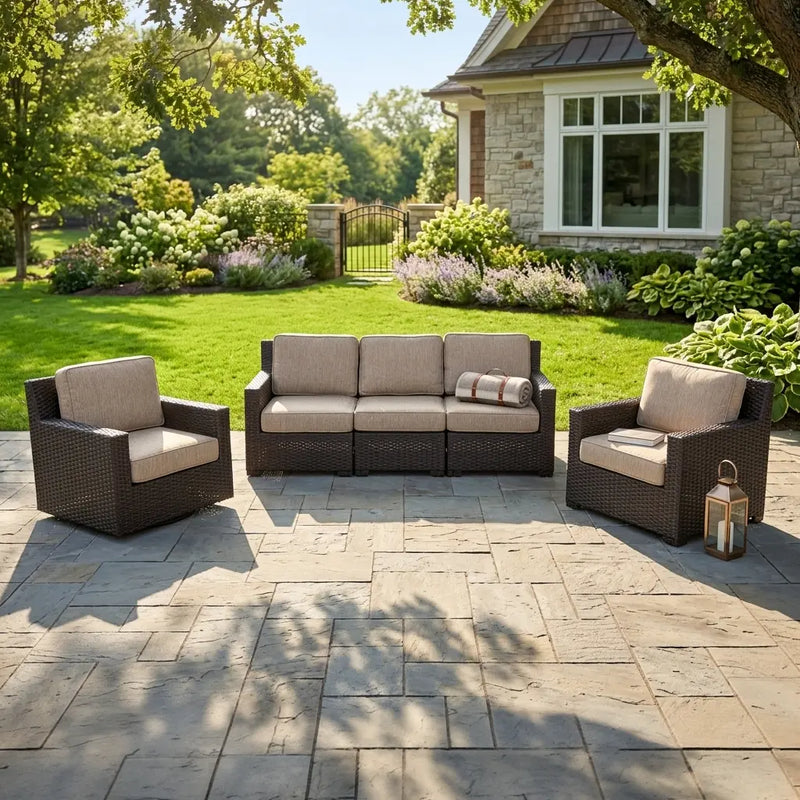 St. Kitts 3 Piece Mirage Latte Sofa Group - The Great Escape
