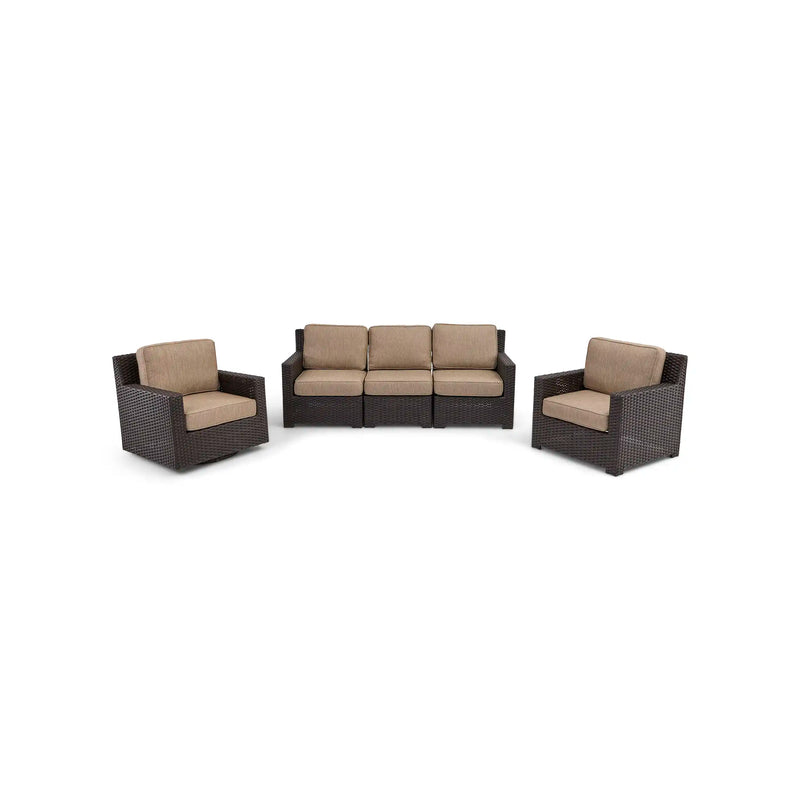 St. Kitts 3 Piece Mirage Latte Sofa Group - The Great Escape