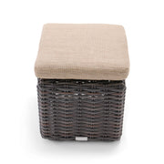 St. Kitts Mirage Latte Cushioned Cube Ottoman - The Great Escape