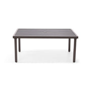 Mesa 36x58 Inch Rectangle Scoria Poly Plank Conversation Table - The Great Escape