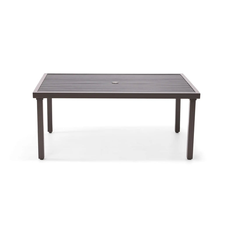 Mesa 36x58 Inch Rectangle Scoria Poly Plank Conversation Table - The Great Escape