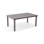 Mesa 36x58 Inch Rectangle Scoria Poly Plank Conversation Table - The Great Escape