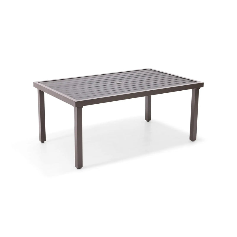 Mesa 36x58 Inch Rectangle Scoria Poly Plank Conversation Table - The Great Escape