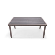 Mesa 36x58 Inch Rectangle Scoria Poly Plank Conversation Table - The Great Escape