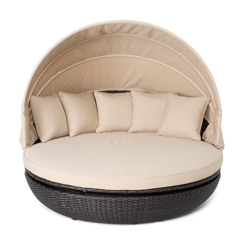 79" Round Swivel Daybed W/ Canopy - The Great Escape