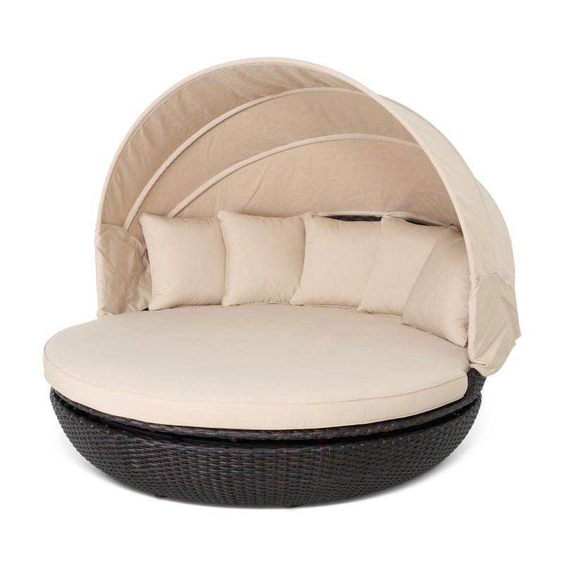 79" Round Swivel Daybed W/ Canopy - The Great Escape