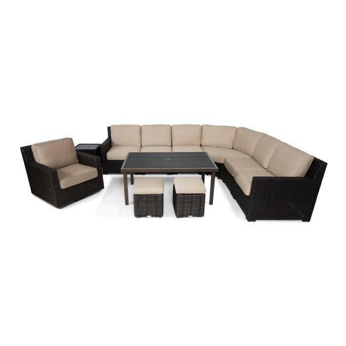 St. Kitts Woven 11 Piece Sectional Conversation Chat  Group - The Great Escape