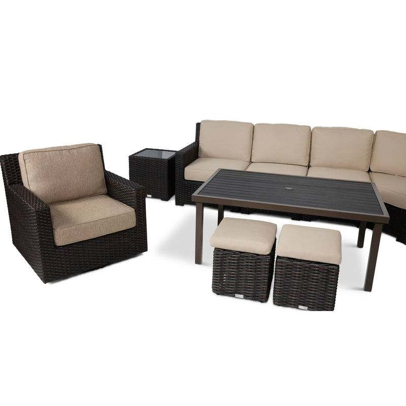 St. Kitts Woven 11 Piece Sectional Conversation Chat  Group - The Great Escape