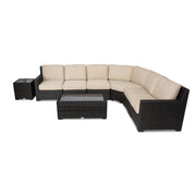 St. Kitts Brown Woven 8 Pc Sectional Group - The Great Escape