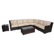 St. Kitts Brown Woven 8 Pc Sectional Group - The Great Escape