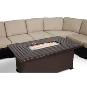 St. Kitts Woven 9 Piece Sectional Firepit Group - The Great Escape