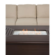 St. Kitts Woven 9 Piece Sectional Firepit Group - The Great Escape