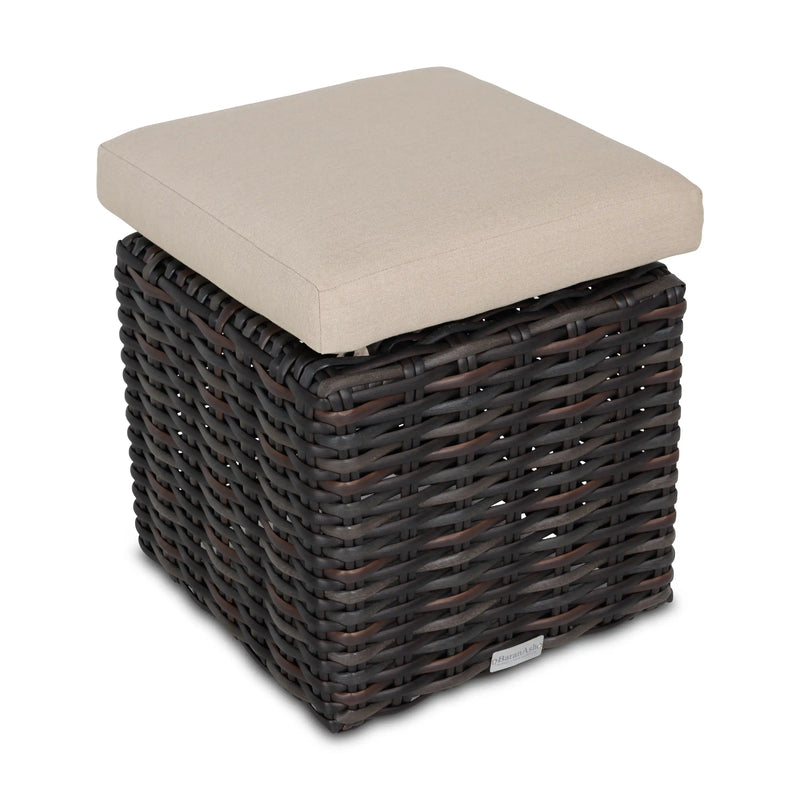 St Kitts Woven Cube Ottoman - The Great Escape