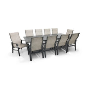 Stirling 11 Piece Sling Dining Group W/ 44"x112" Rect. Table - The Great Escape