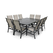 Stirling 11 Piece Sling Dining Group W/ 60"x84" Rect. Table - The Great Escape