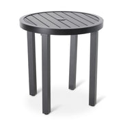 28" Round Black Poly Plank Bistro Table  - The Great Escape