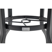 42 Inch Round Black Farnham Slat Bar Height Table - The Great Escape