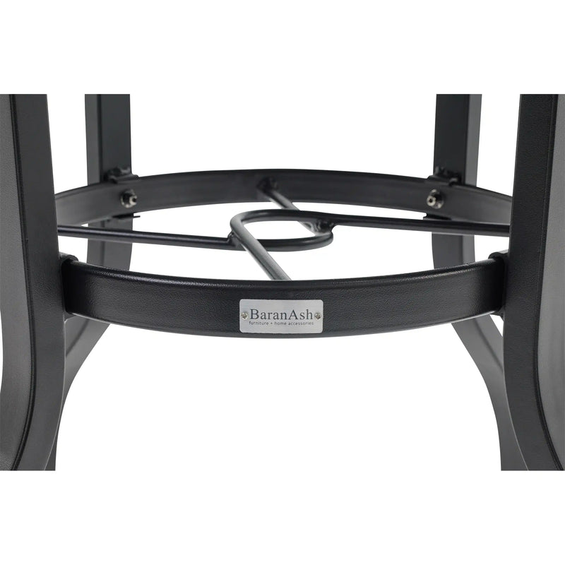 42 Inch Round Black Farnham Slat Bar Height Table - The Great Escape
