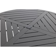 42 Inch Round Black Farnham Slat Bar Height Table - The Great Escape