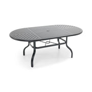 42x76 Inch Oval Black Farnham Slat Dining Table - The Great Escape