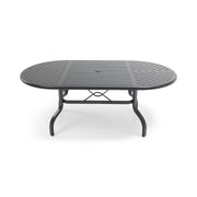 42x76 Inch Oval Black Farnham Slat Dining Table - The Great Escape