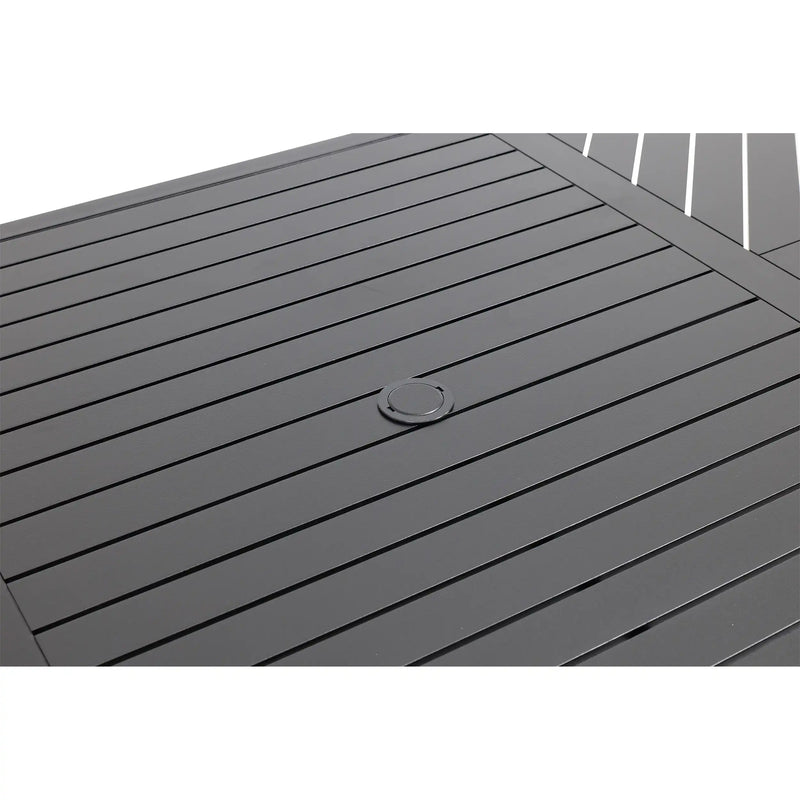 42x76 Inch Oval Black Farnham Slat Dining Table - The Great Escape
