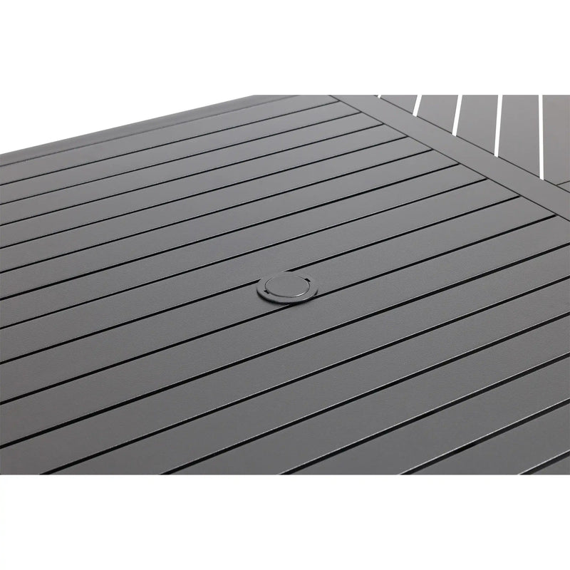 42x76 Oval Black Farmhouse Slat Counter Height Table - The Great Escape