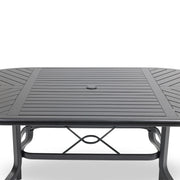 42x76 Oval Black Farmhouse Slat Counter Height Table - The Great Escape