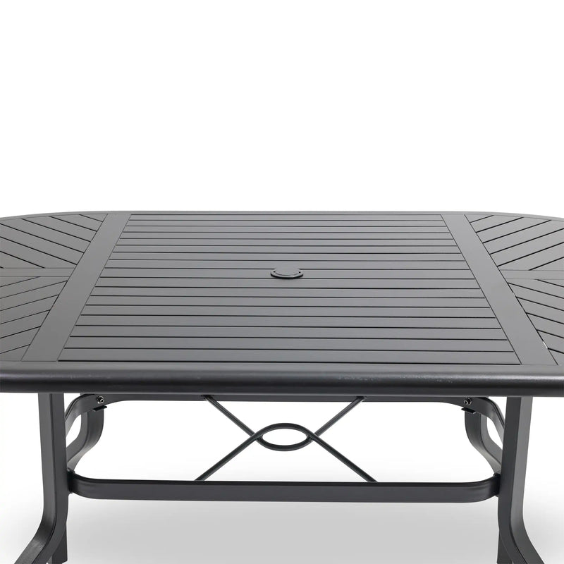 42x76 Oval Black Farmhouse Slat Counter Height Table - The Great Escape
