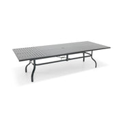 44x112 Inch Rectangle Black Farnham Slat Dining Table - The Great Escape