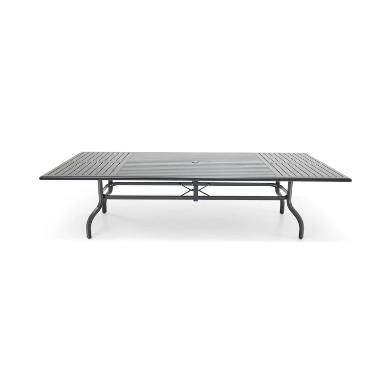 44x112 Inch Rectangle Black Farnham Slat Dining Table - The Great Escape
