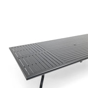 44x112 Inch Rectangle Black Farnham Slat Dining Table - The Great Escape