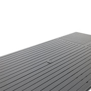 44x112 Inch Rectangle Black Farnham Slat Dining Table - The Great Escape