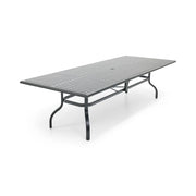 44x112 Inch Rectangle Black Farnham Slat Dining Table - The Great Escape