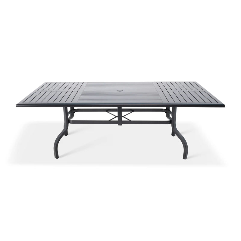 44x84 Inch Rectangle Black Farnham Slat Table - The Great Escape