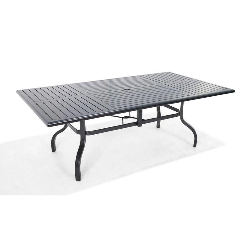 44x84 Inch Rectangle Black Farnham Slat Table - The Great Escape
