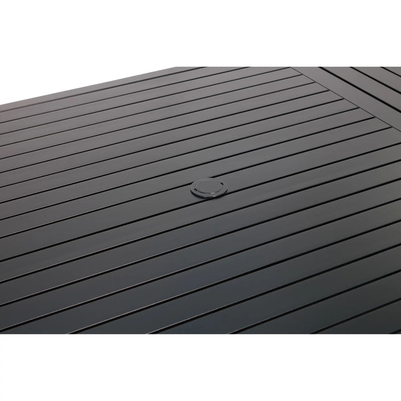 44x84 Inch Rectangle Black Farnham Slat Table - The Great Escape