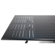 44x84 Inch Rectangle Black Farnham Slat Table - The Great Escape